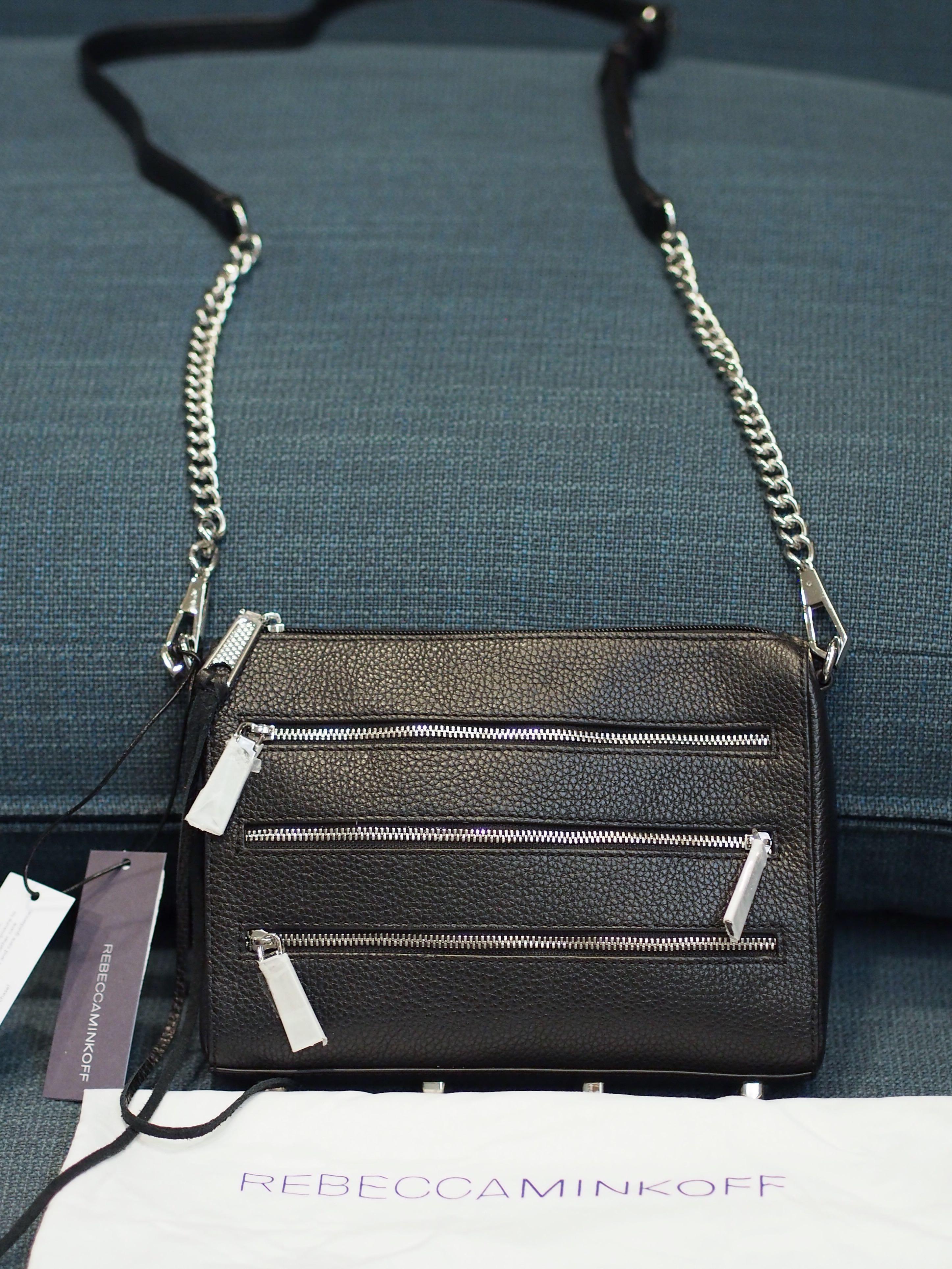 Rebecca Minkoff Mini 5 Zip Crossbody Bag Black