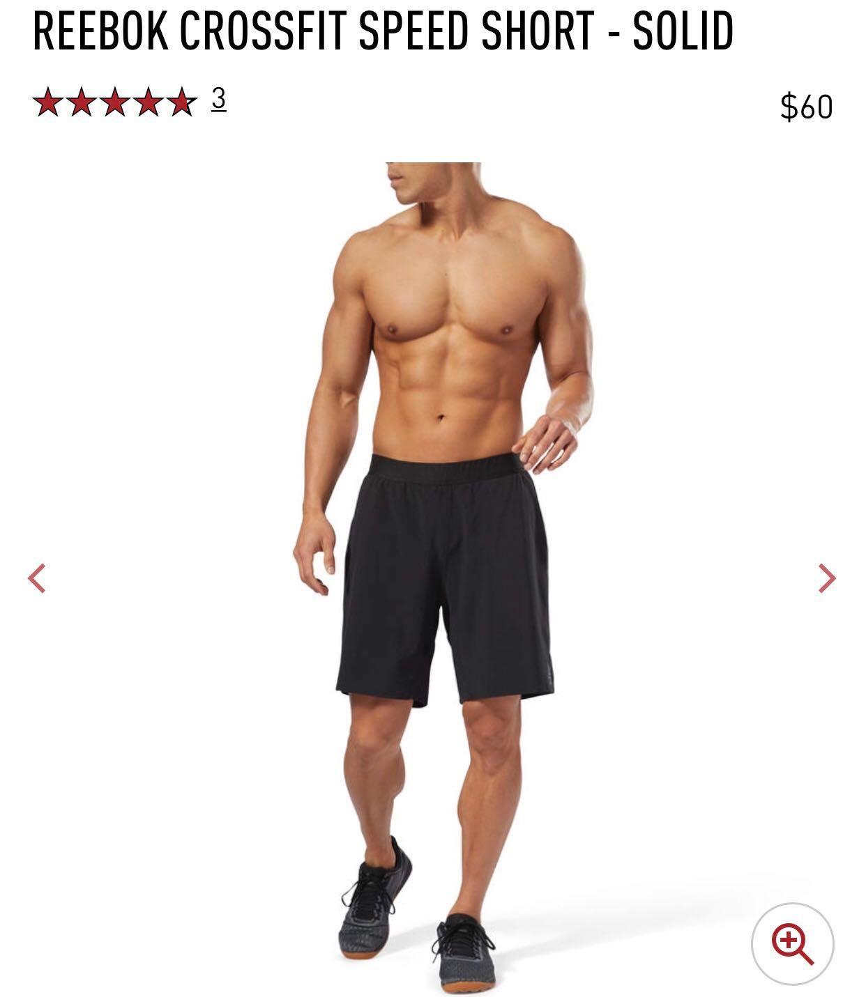 Reebok Crossfit speed short solid size M Men s Fashion Tops