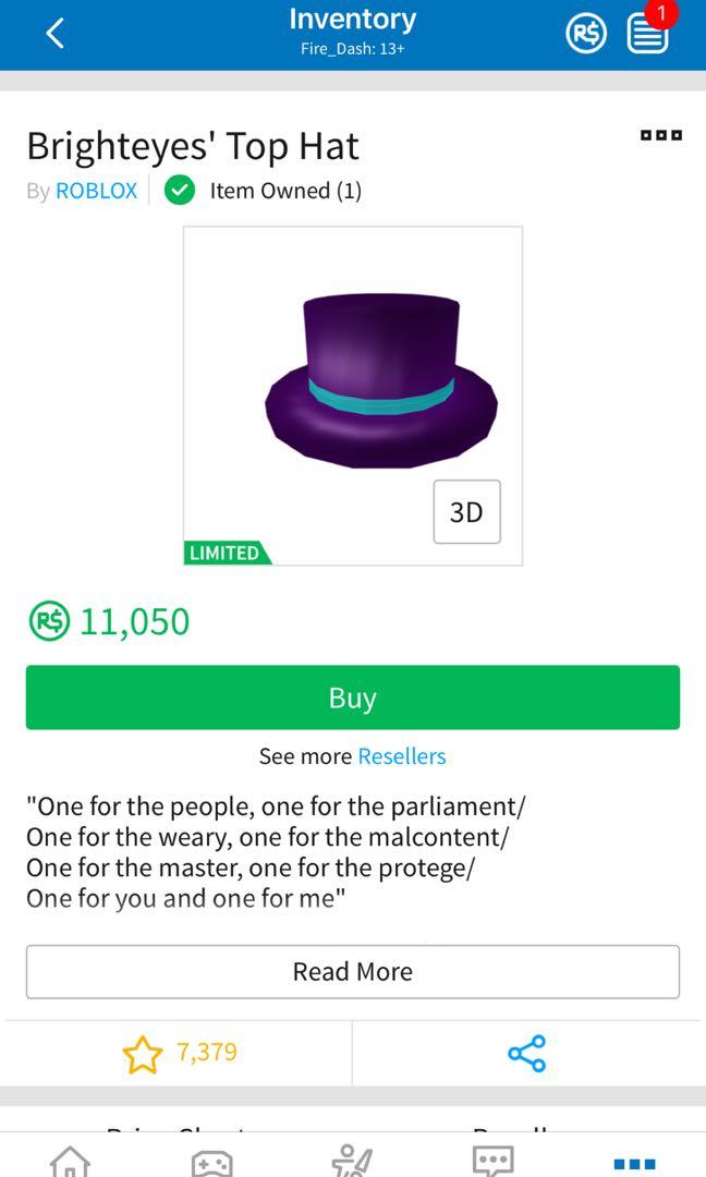Roblox Top Hat Toys Games Video Gaming Others On Carousell - canada top hat roblox