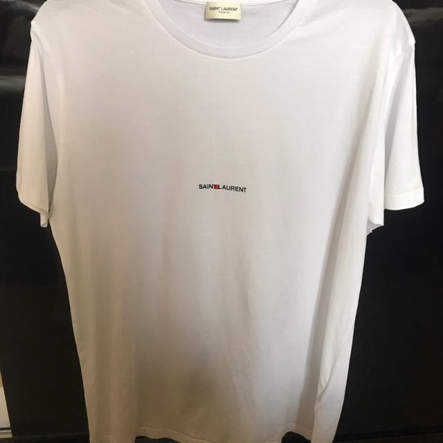 saint laurent small logo tee