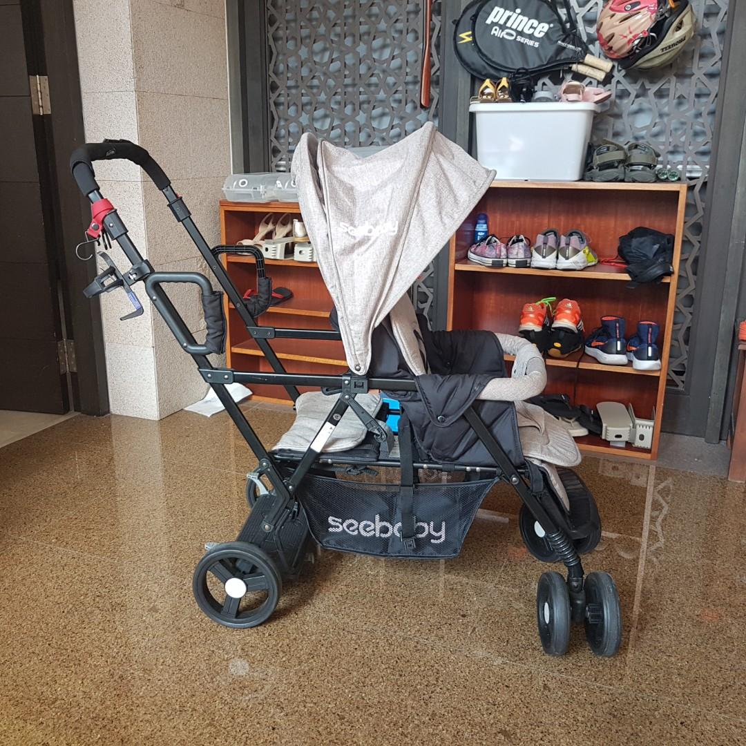Seebaby T12 Double Twin Stroller Babies Kids Going Out Strollers on Carousell