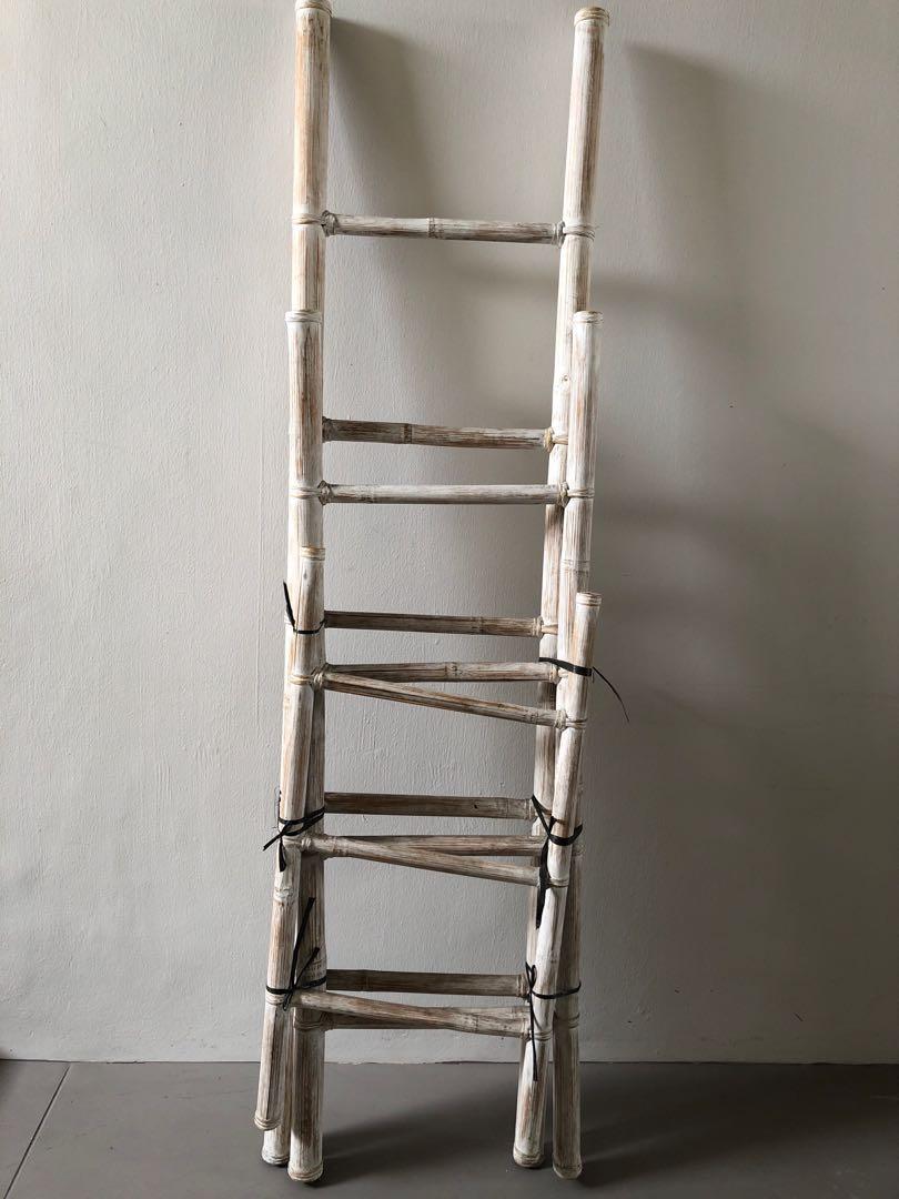 Set Of 3 Decorative Bamboo Ladders Furniture Home Decor Others