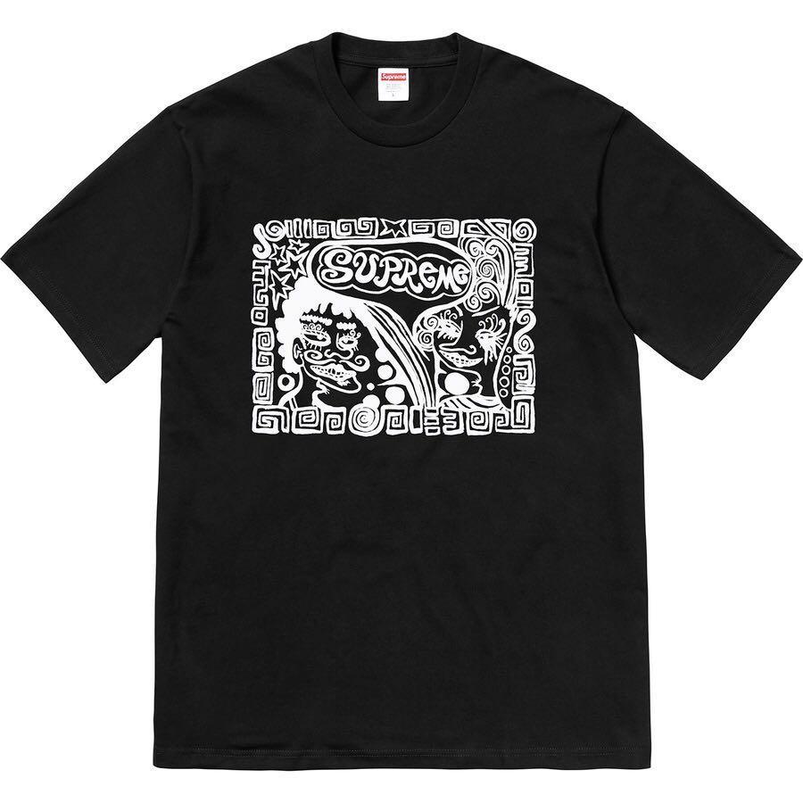 supreme faces tee orange