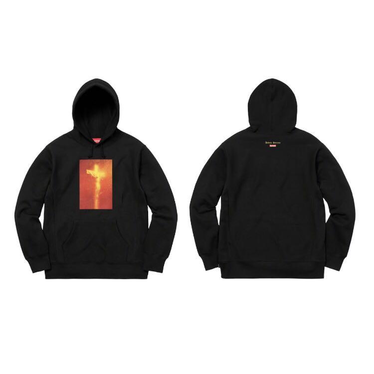 Supreme Piss Christ Hooded Sweatshirt 耶穌帽T, 他的時尚, 上身及