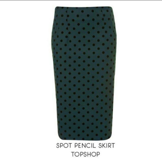 topshop green polka dot dress