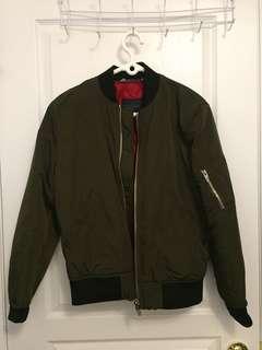 ZARA BOMBER JACKET GREEN