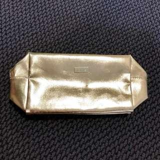 Tarte Gold Makeup Bag