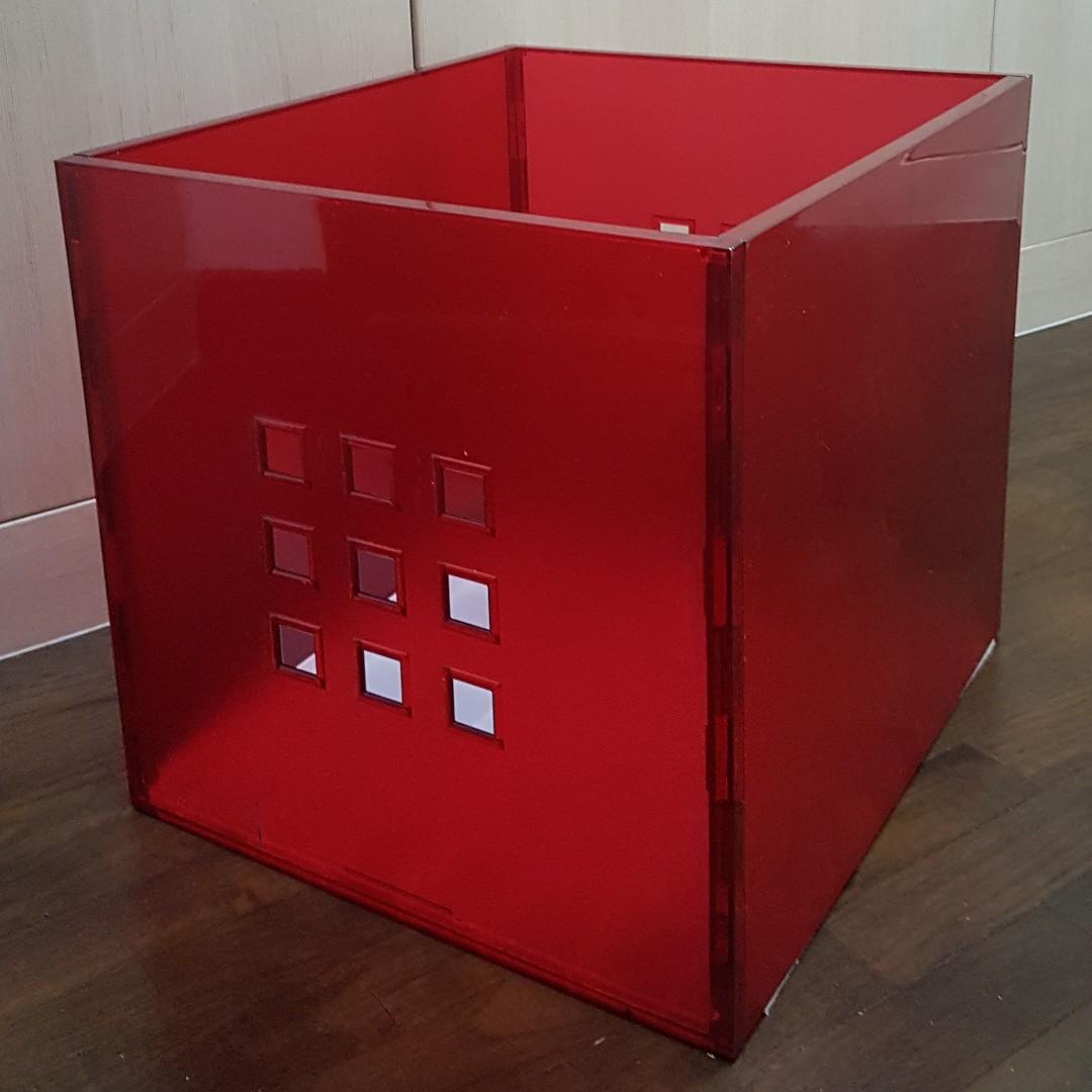 4 Pieces Ikea Lekman Box Storage Red Furniture Others On Carousell