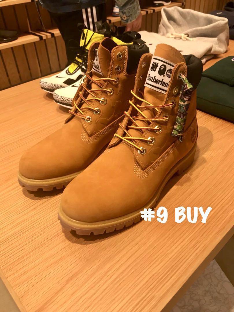 bape undefeated timberland boots