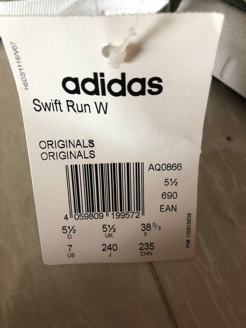 ADIDAS SWIFT RUN GREEN Women s Fashion Footwear Sneakers on