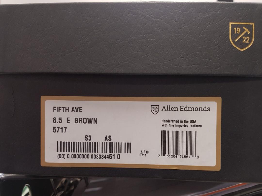 Allen Edmonds Fifth Avenue size 8.5 E with Dainite soles Men s