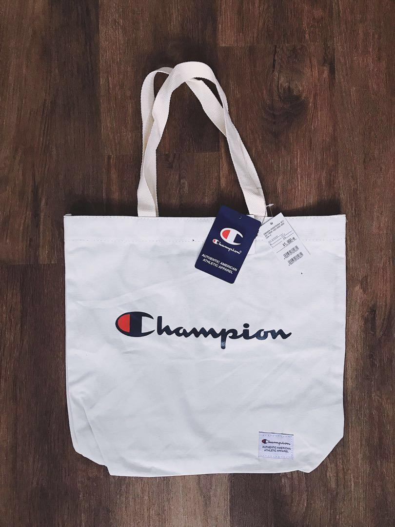 Authentic Champion white tote bag 