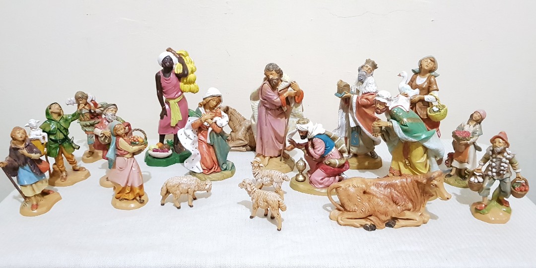 AUTHENTIC FONTANINI 19 PIECE NATIVITY / PRESEPI SET 7.5/5", Babies