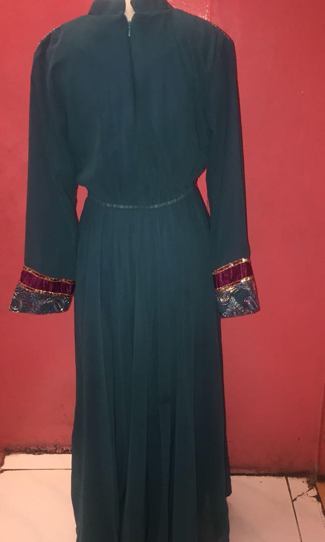 Baju Gamis Motif India Fesyen Wanita Muslim Fashion Gaun Di Carousell