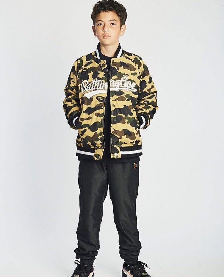 bape camo varsity jacket