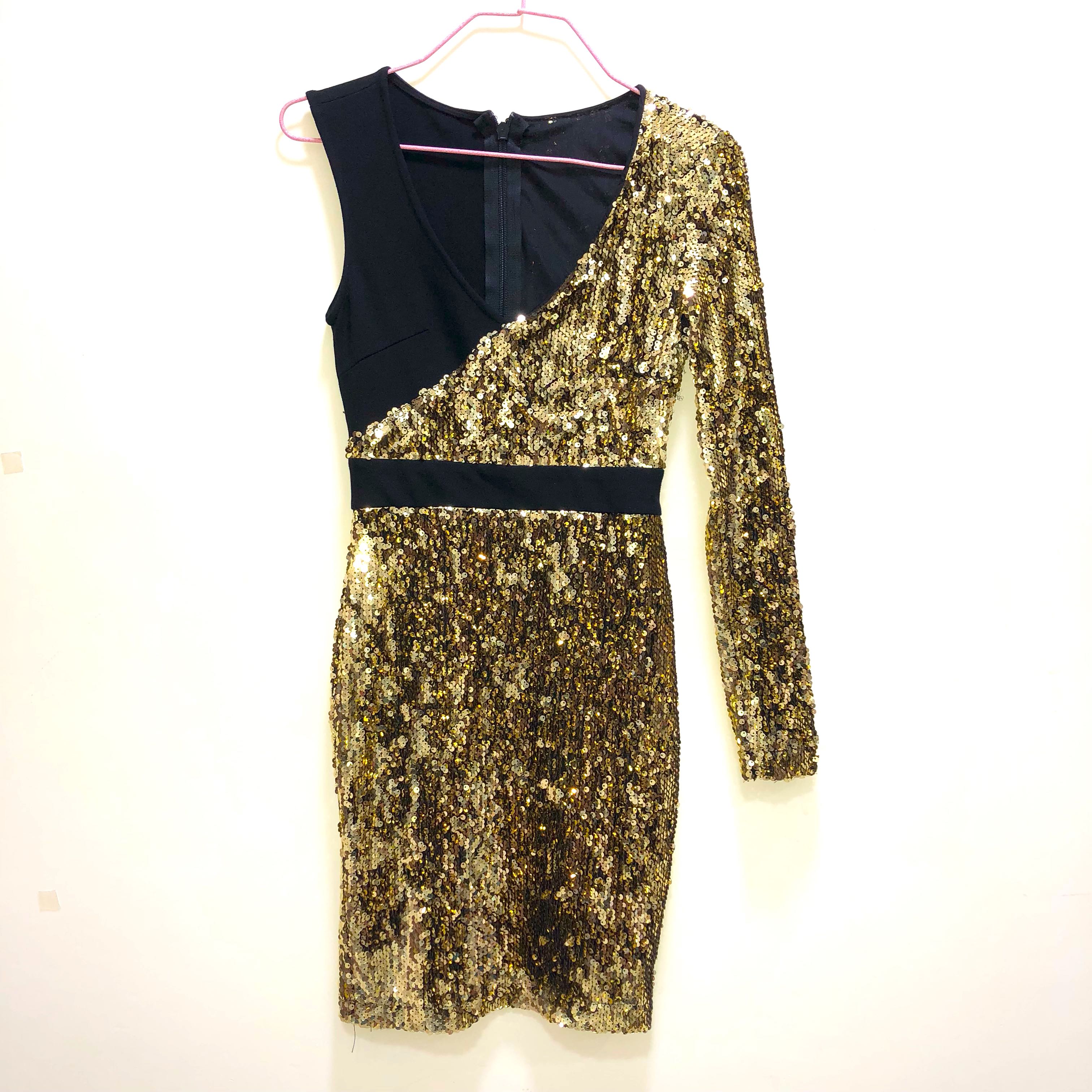 Best Black & Gold Dress, Women's Fashion, Dresses & Sets, Dresses on  Carousell