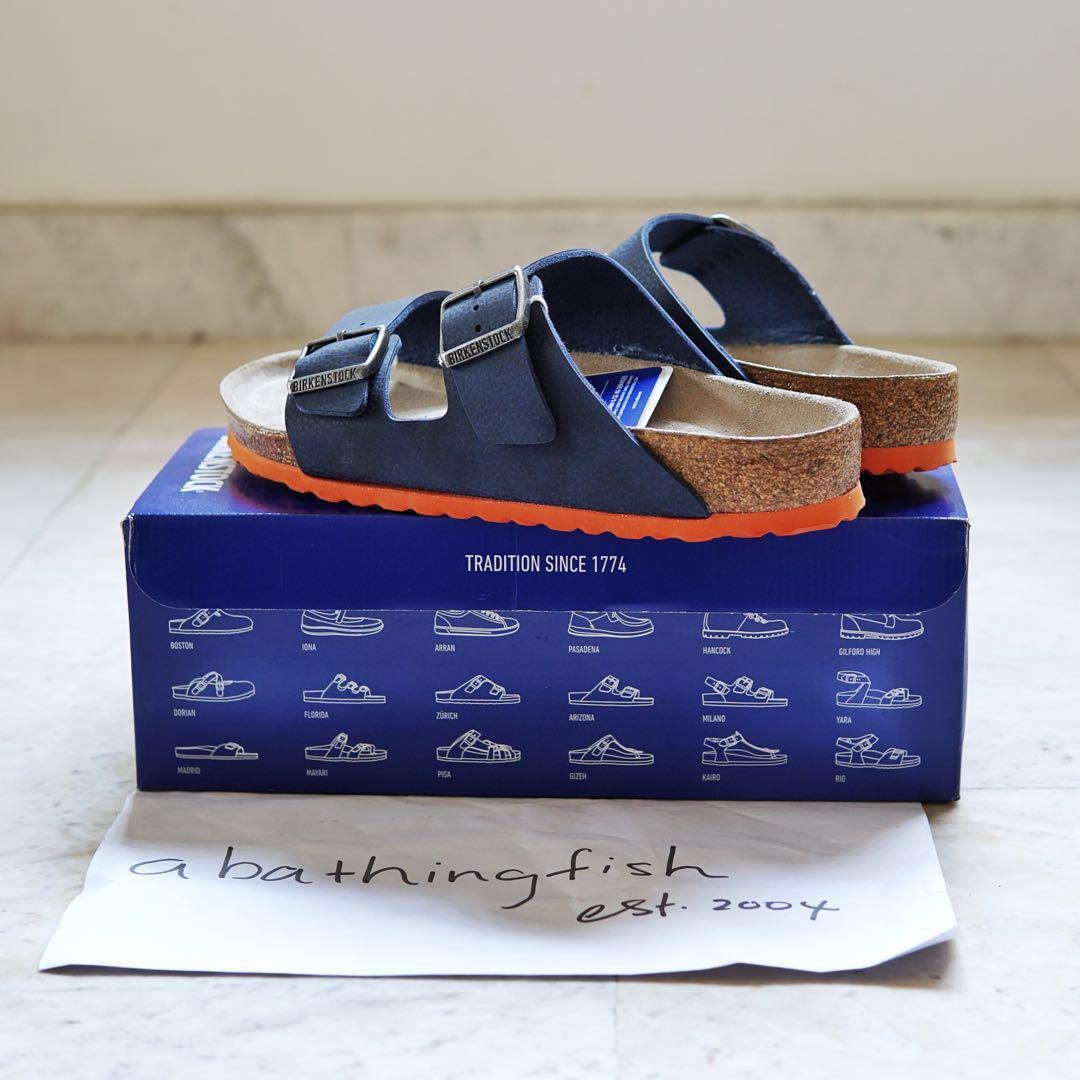 Birkenstock arizona desert soil blue on sale