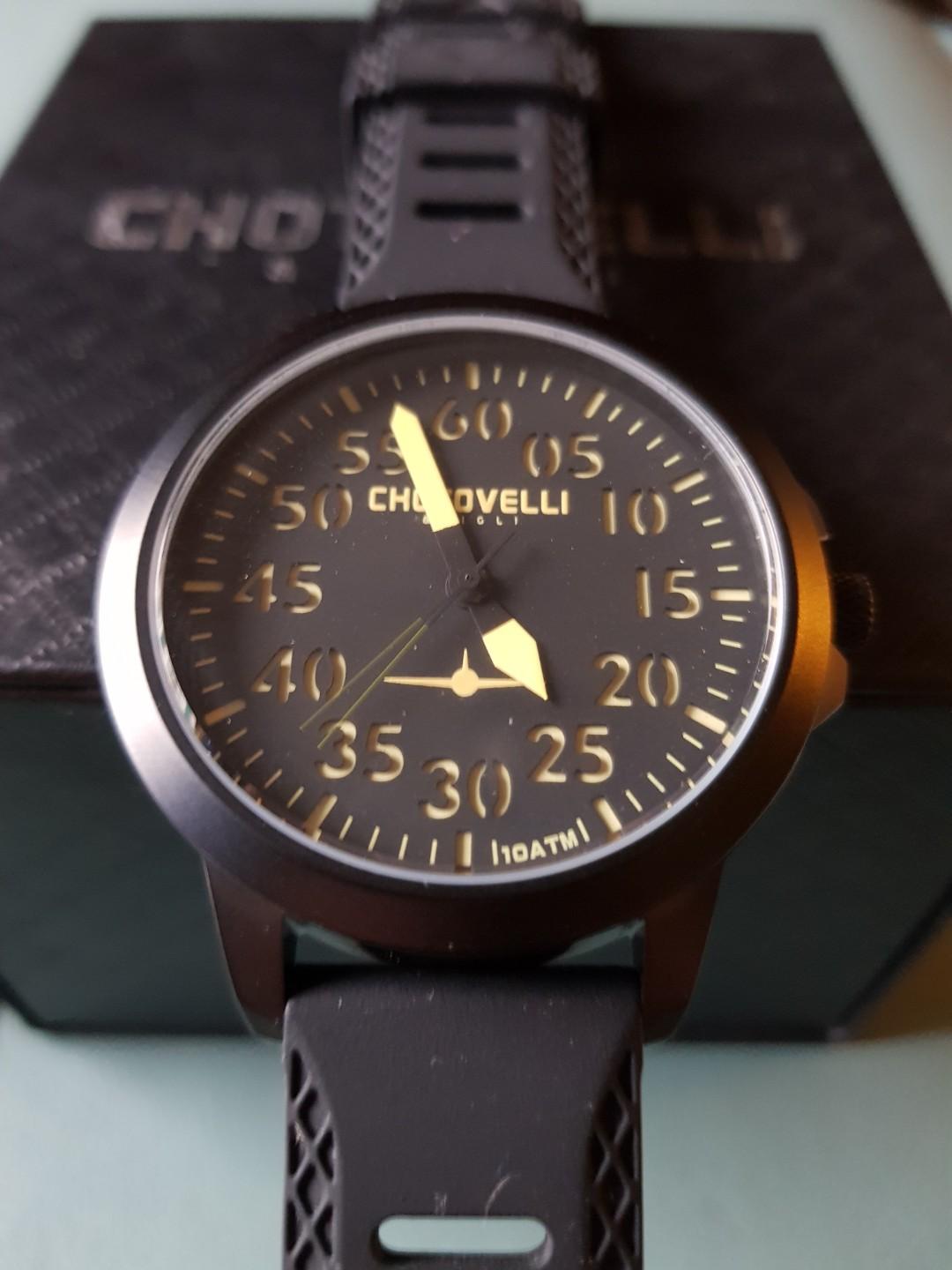Chotovelli aviator analog display sandwich dial black Mobile