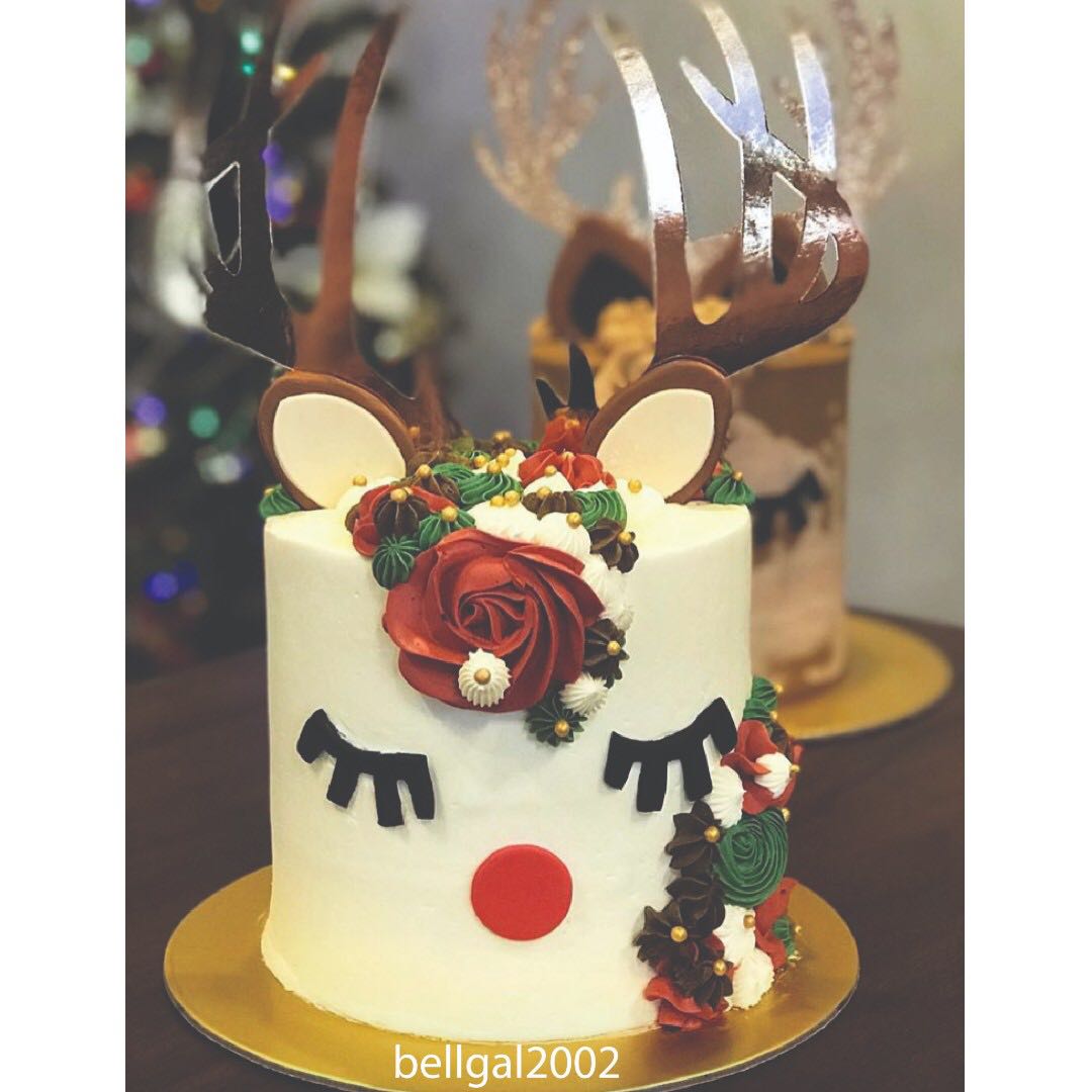Christmas Unicorn Deer Cake Food Drinks Baked Goods On Carousell