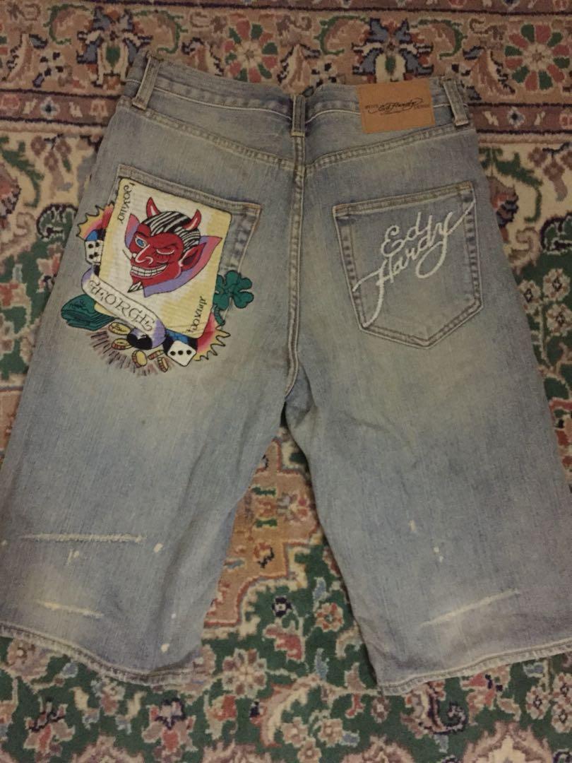 Ed Hardy Denim Jeans, Men's Fashion, Bottoms, Jeans on Carousell