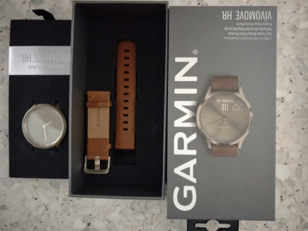 garmin vivomove hr silver premium