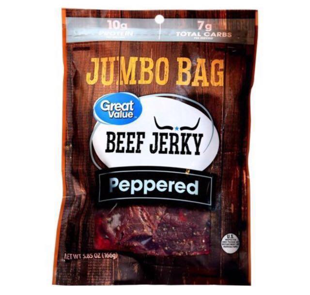 Great Value Beef Jerky 5.85oz/165.84gram per pack , Food & Drinks