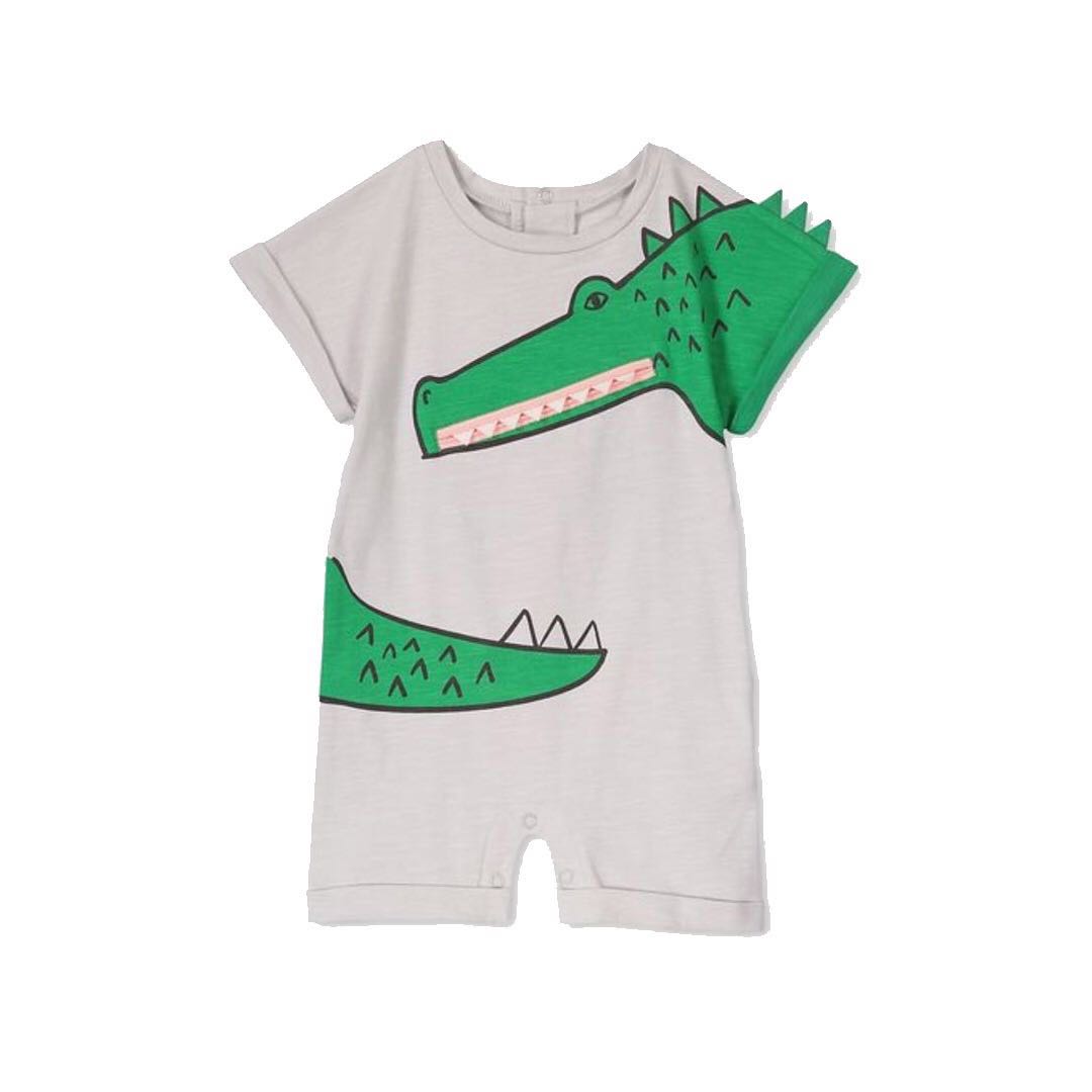 Green Crocodile Baby Romper Babies Kids Babies Apparel On
