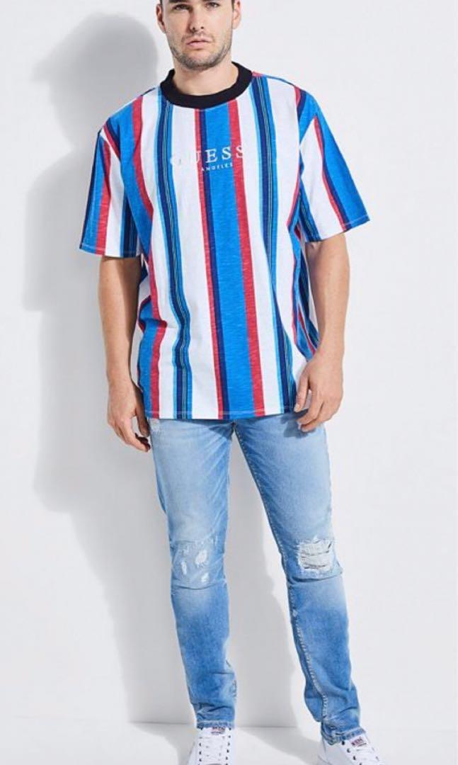 Guess originals oversized top sayer striped tee