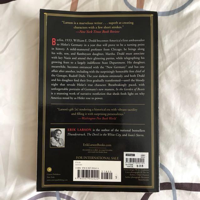 In The Garden Of Beasts Love Terror And An American Family In