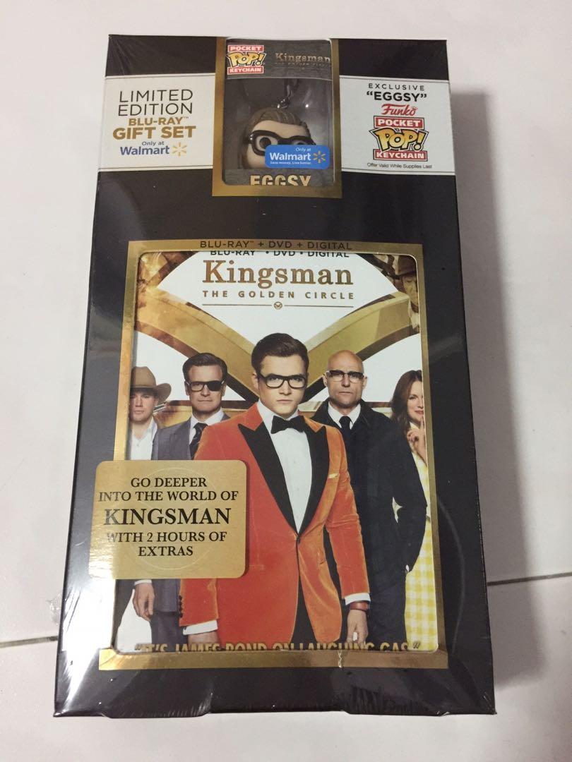 Bluray　CDs　Walmart　Kingsman　Exclusive　Golden　With　on　Hobbies　Music　Circle　Pop!　DVDs　Keychain,　Toys,　Media,　Carousell