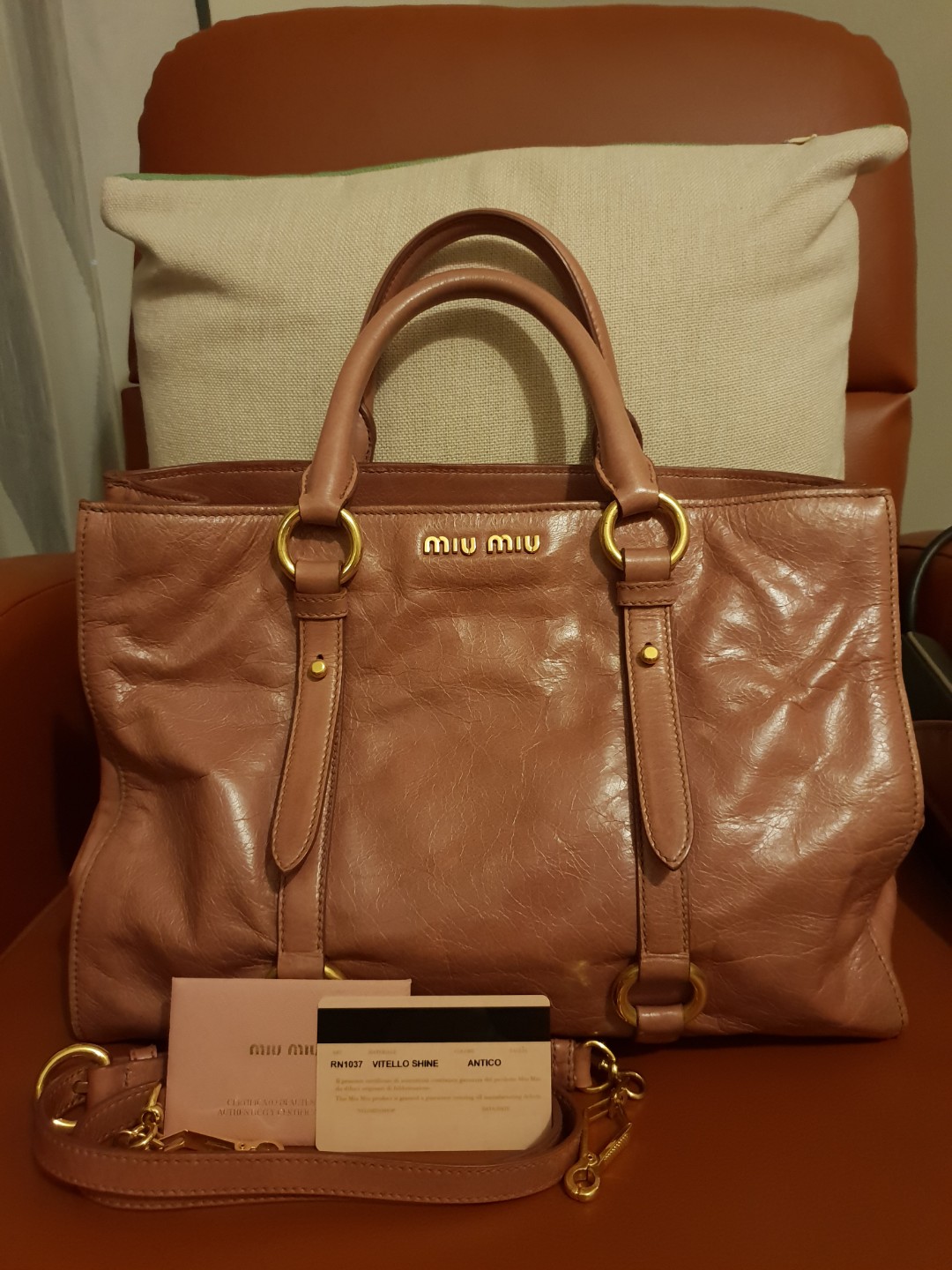 Miu Miu Vitello Shine Antico (RN1037)