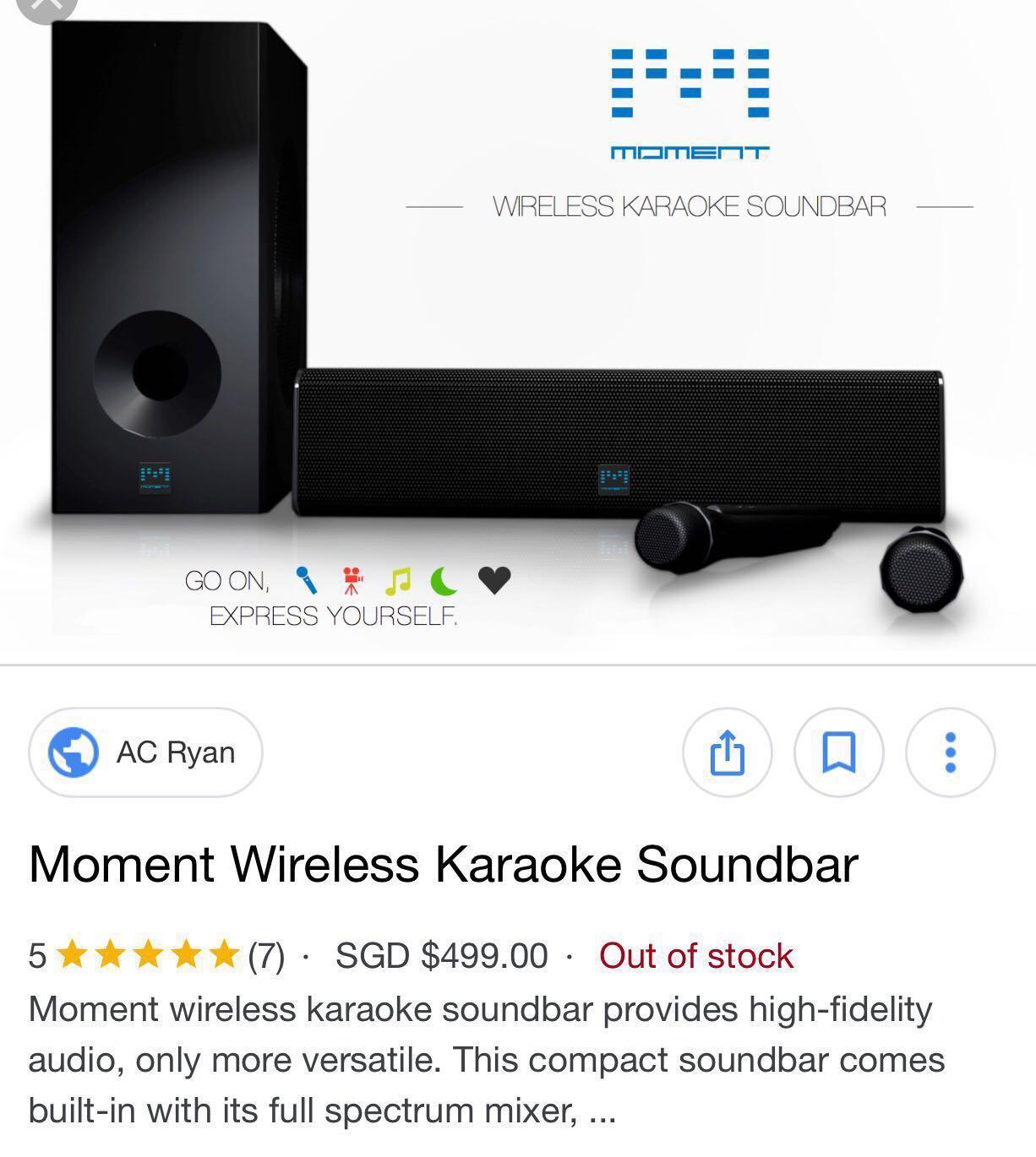 moment wireless karaoke soundbar