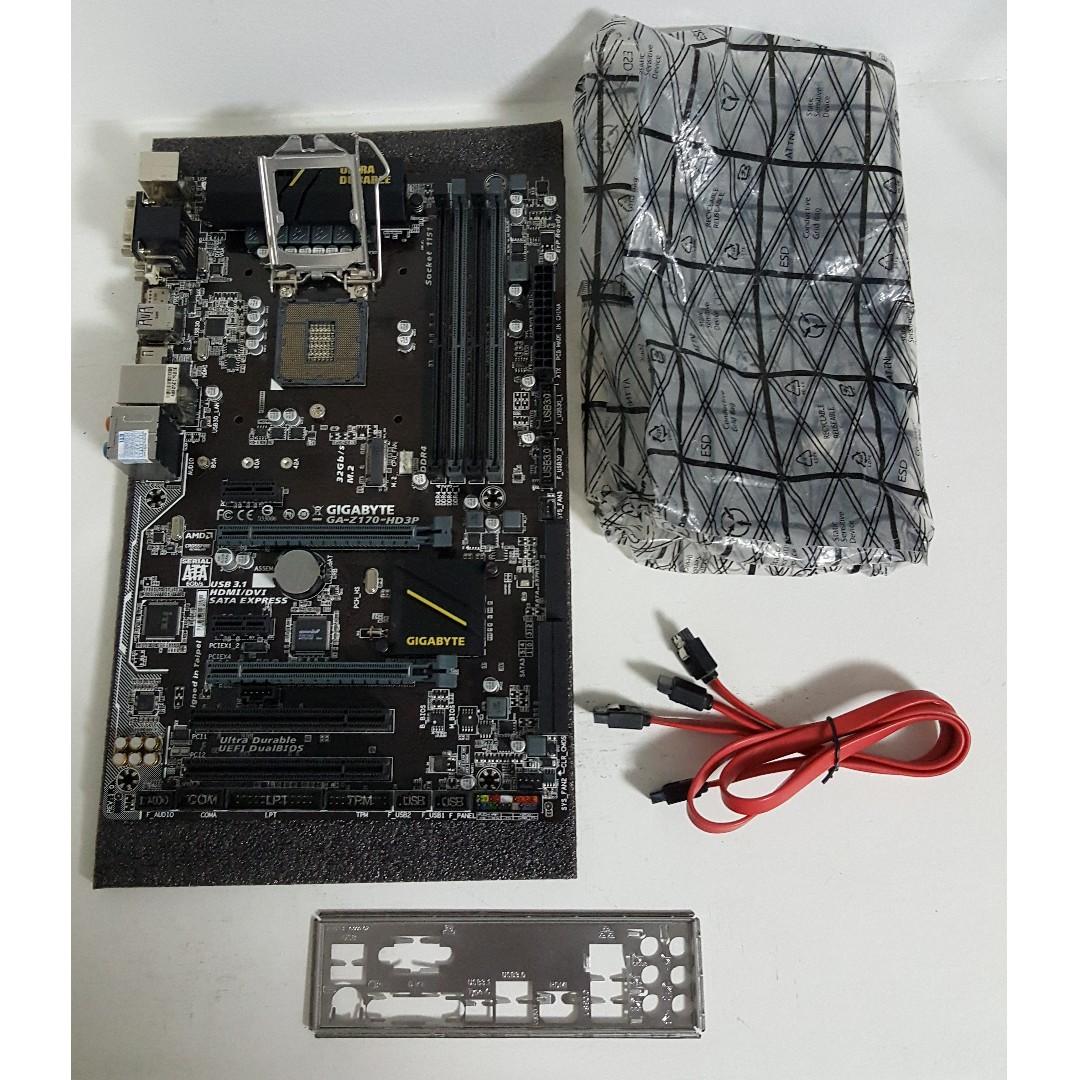 Motherboard Gigabyte Z170HD3P (LGA1151 Socket DDR4), Computers