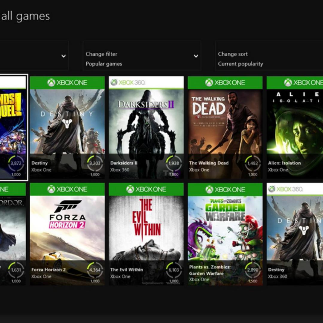 a list of xbox one games