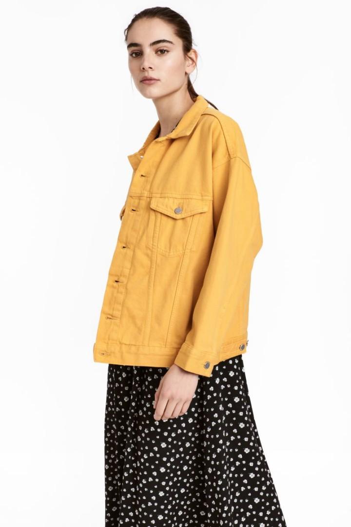 Yellow denim jacket h&m shop