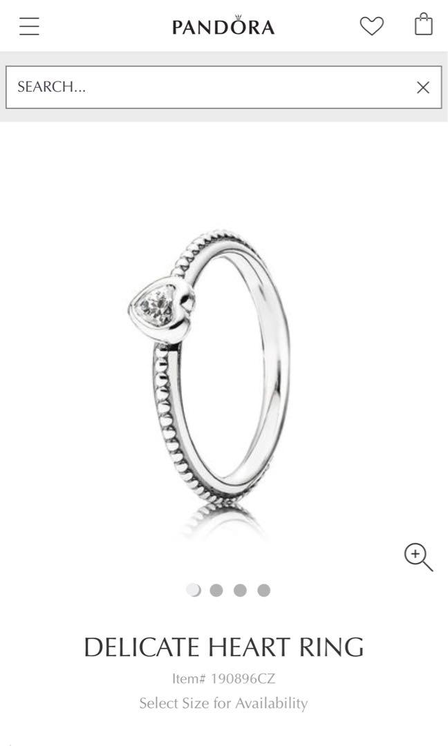 Pandora Delicate heart ring