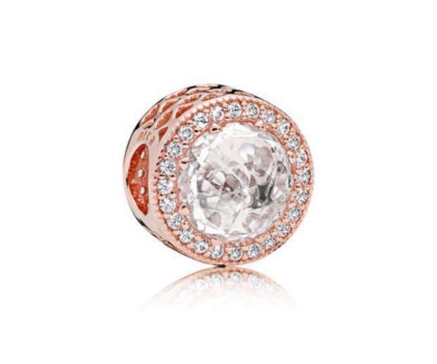 PANDORA Rose Radiant Heart Charm No colour Blush Pink Lavender Women s Fashion Jewelry Organisers Precious Stones on Carousell