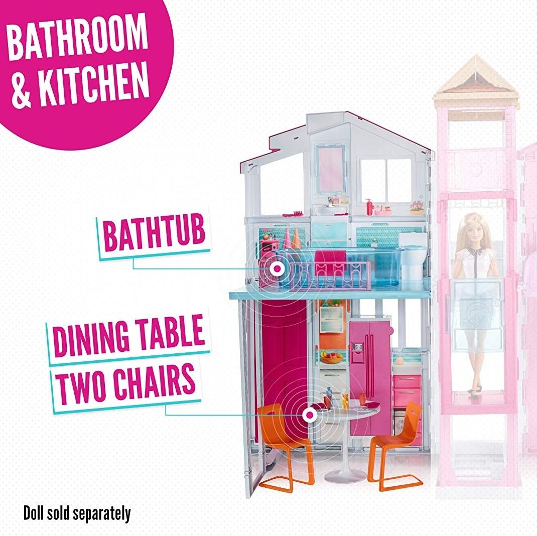 Barbie pink shop passport doll house