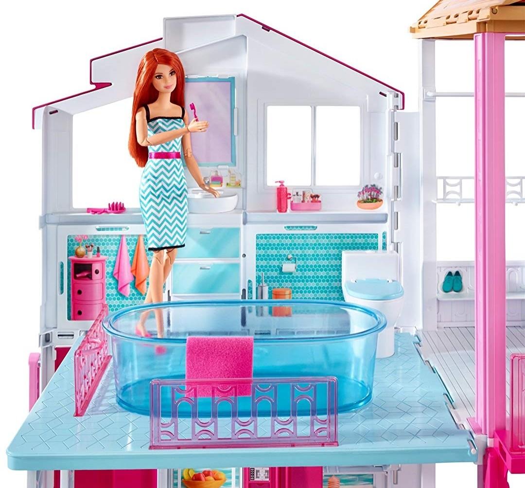 BN Barbie Deluxe Passport 3 Storey Pink Townhouse Dollhouse
