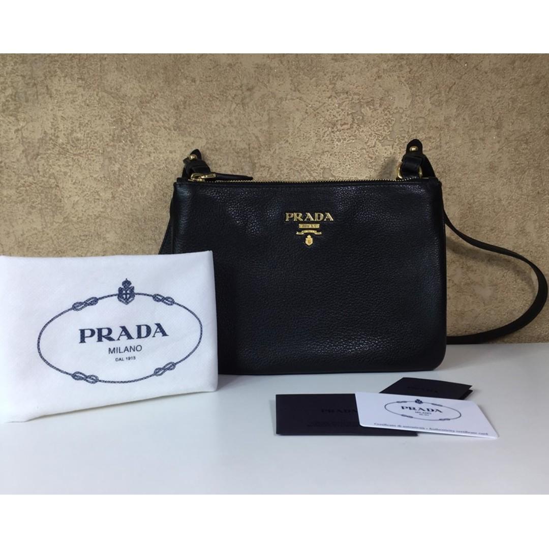 Prada White Leather Vitello Phenix Crossbody Bag 1BH046 - Yahoo Shopping