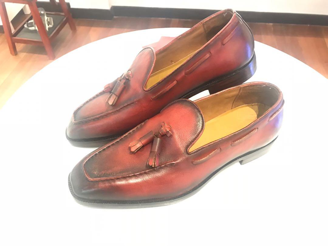 Red tassel cheap shoes