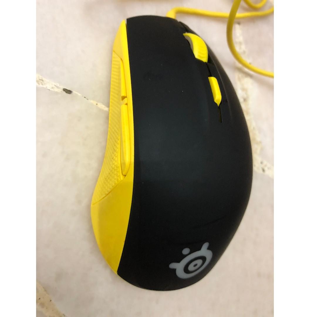 SteelSeries Rival 100 Optical Gaming Mouse (Proton Yellow), Computers ...