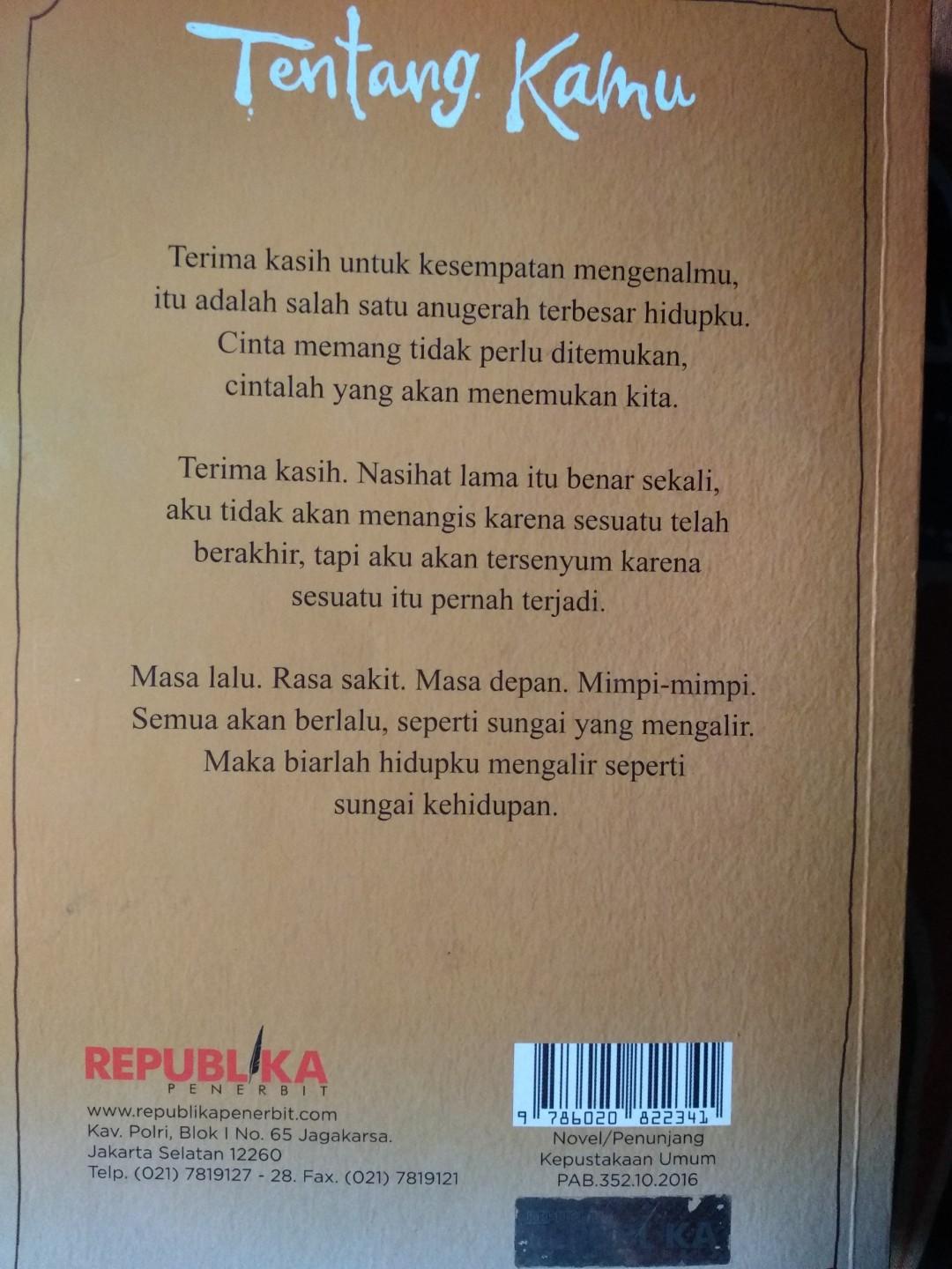 Tere Liye Tentang Kamu Buku Alat Tulis Buku Pelajaran Di Carousell