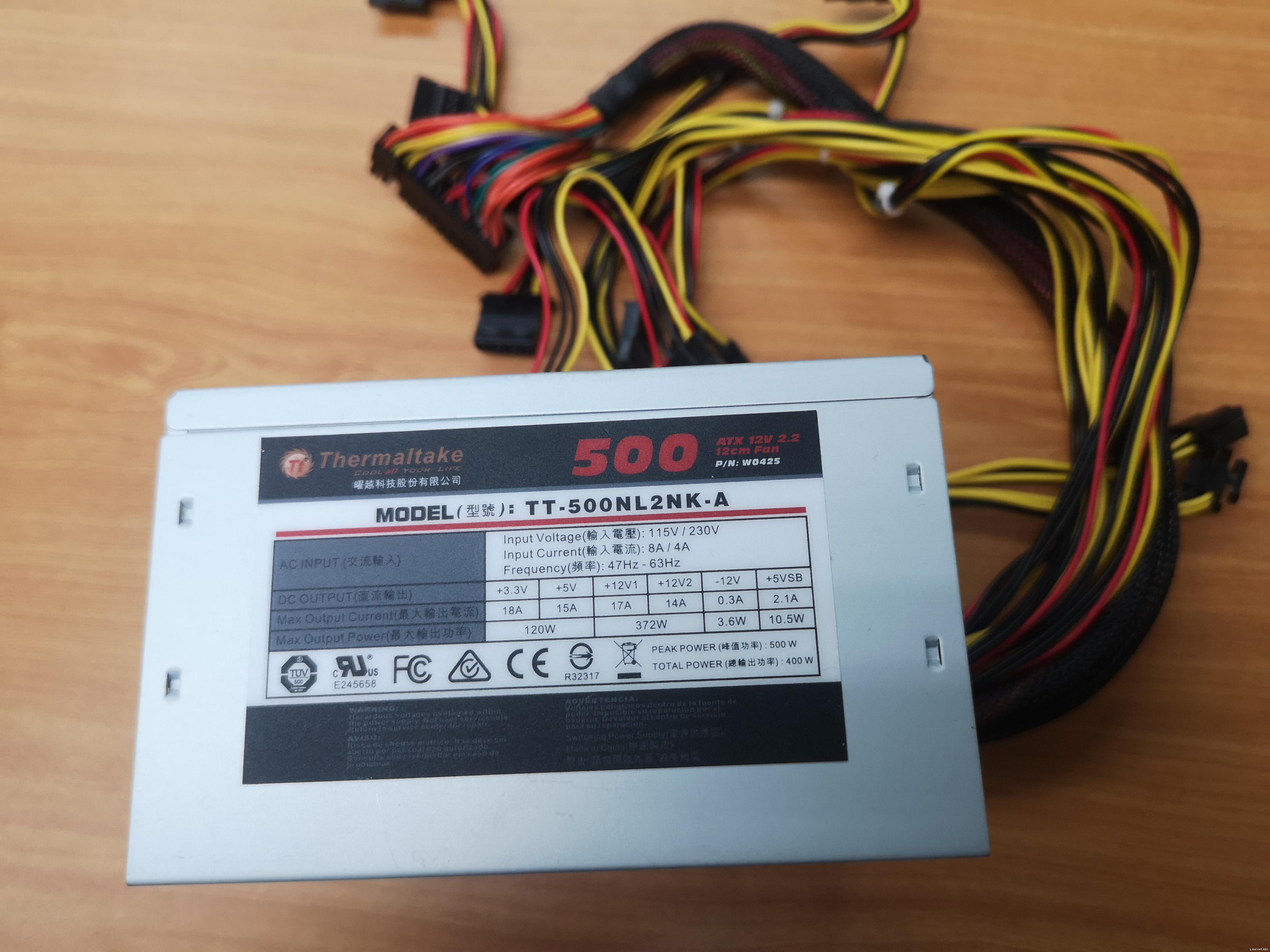 Thermaltake TT500NL2NKA Power Supply 500W, Computers & Tech, Parts