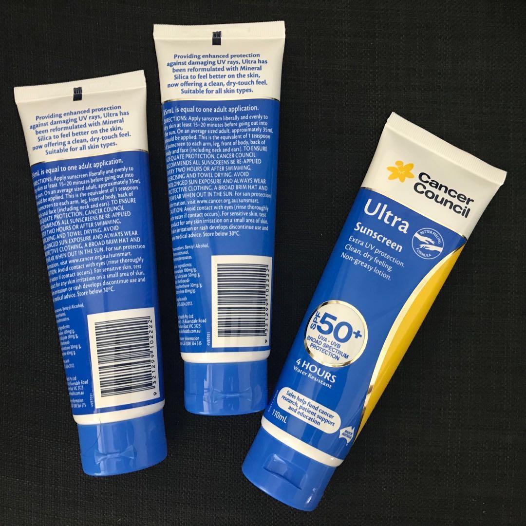 Ultra Sunscreen By Cancer Council Australia Health Nutrition Health Supplements Health Food Drinks Tonics On Carousell