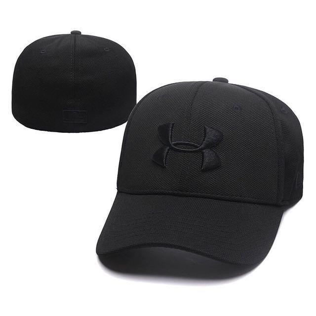 black fitted under armour hat