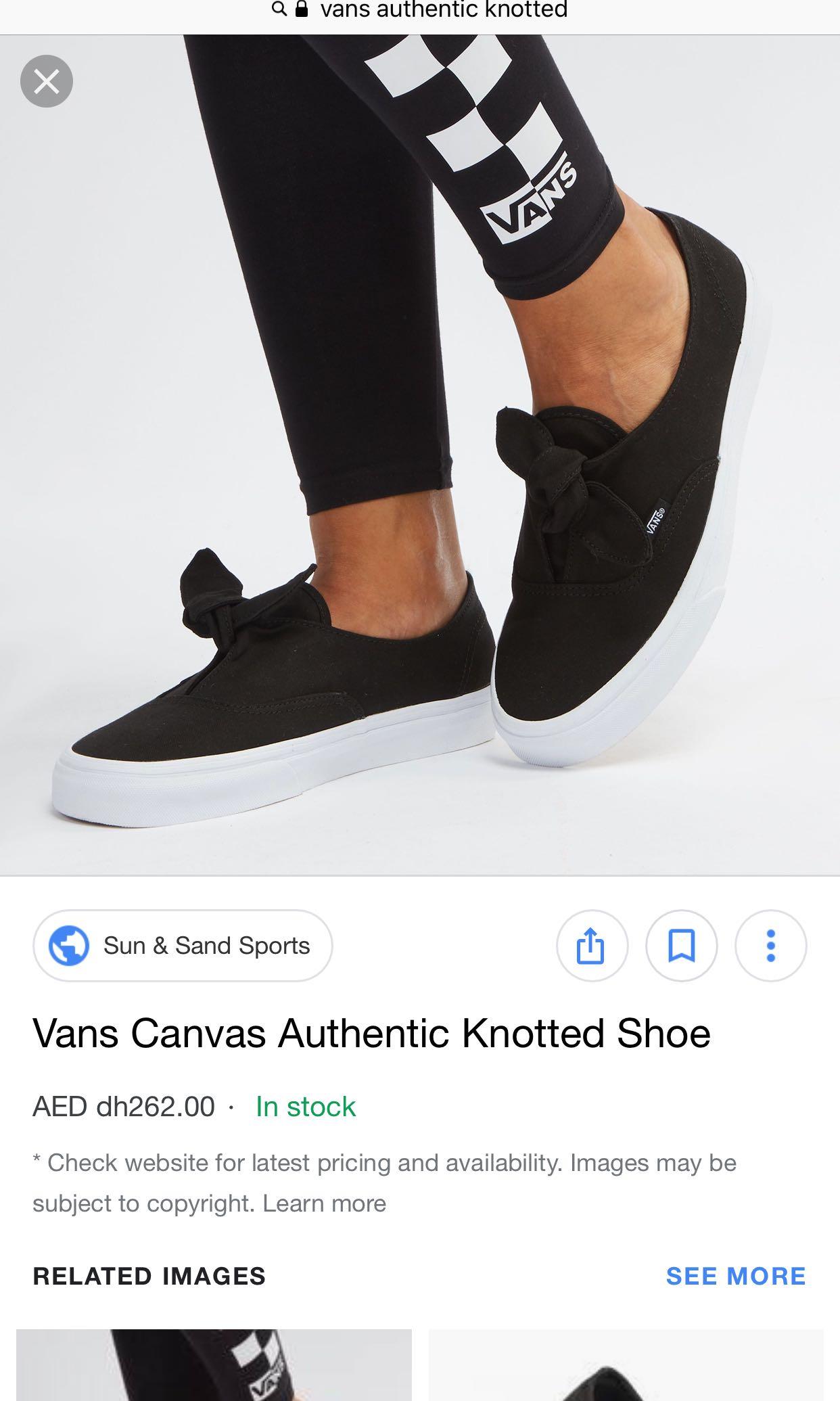 vans authentic knotted canvas shoes