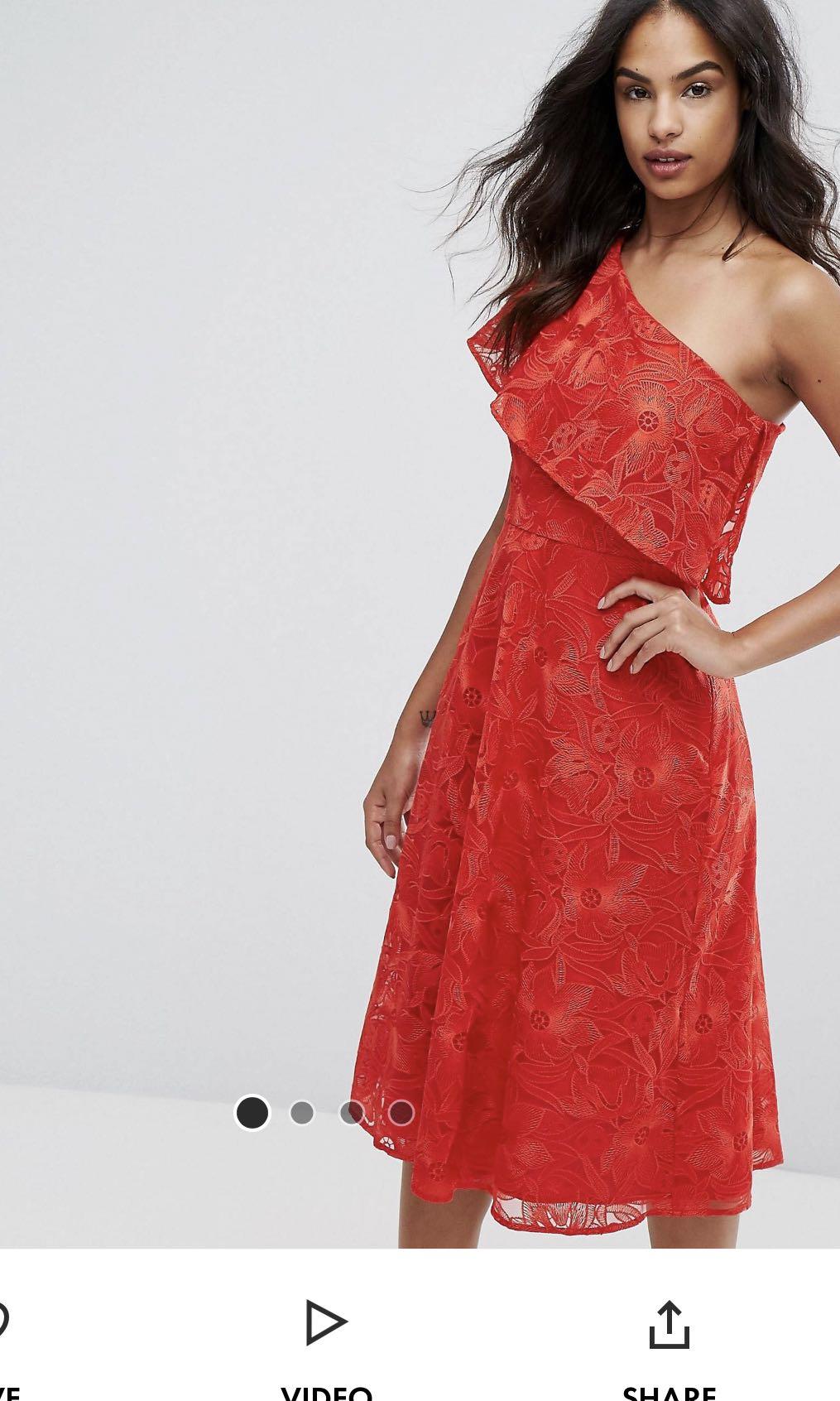 Warehouse red lace dress outlet