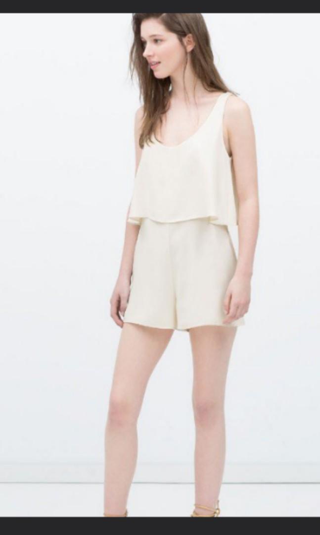 zara white romper