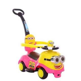 Minions 4 in 1 Stroller Push Cart Toy Car for Kids